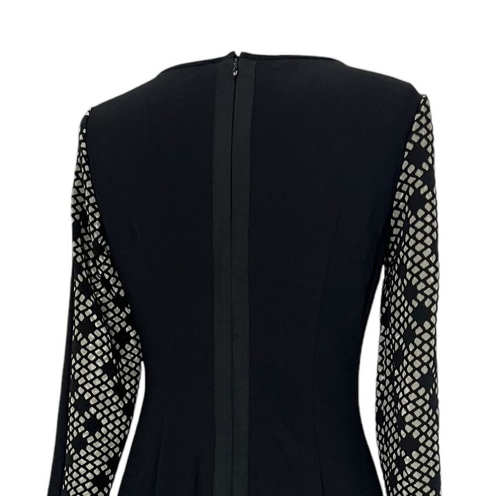 VINCE CAMUTO Long Sleeve Diamond Pattern Midi Dress SZ 10 - Picture 4 of 11